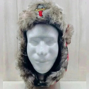 Wisconsin Timber Rattlers MiLB Baseball Head Logo Red Black Plaid Trapper Hat